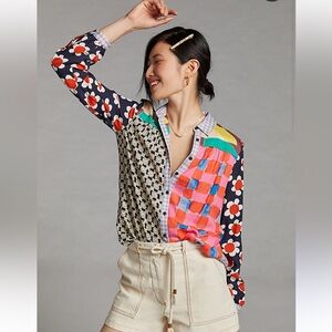 Maeve by Anthropologie button down shirt. Size medium. EUC